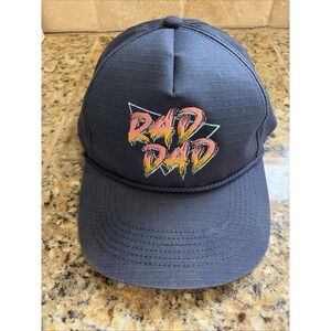Burlebo Navy Blue Retro RAD DAD Low Profile Hat Baseball Snapback Cap Rope O/S